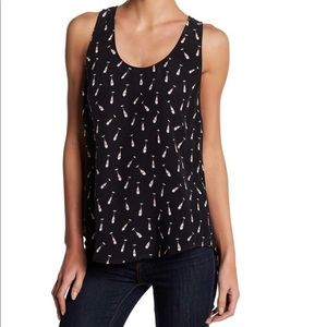 Joie Champagne Print Silk Tank sz Medium M